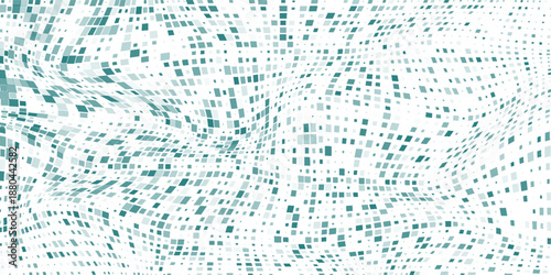 Modern Rectangle Vector Gradient Blue Color Halftone Background Staggered Dots Pattern Art