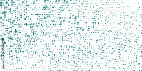 Art Dot Vector Gradient Blue Color Halftone Background Staggered Dots Pattern Design Abstract