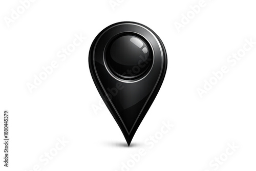 Free Download Black map pointer isolated in PNG format on transparent background, pin icon for navigation and travel - GFXLoad