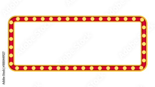 Marquee frames with red border