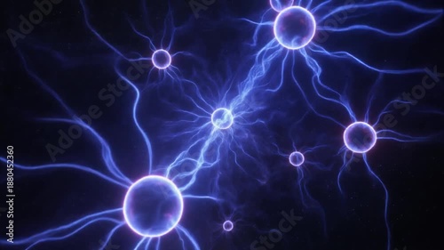 Neurons Firing with Electric Impulses.