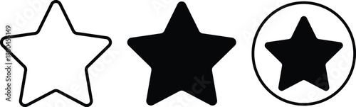 Star icon set. Favorite and bookmark symbols. Rating sign. Best quality and reward design. Review and feedback symbols. customer satisfaction and success icon
