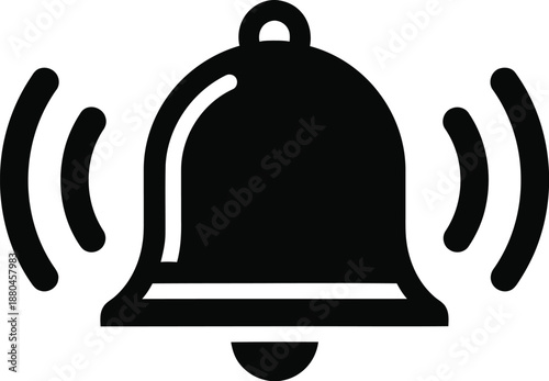 Ringing notification bell icon symbolizing alerts, reminders, and important messages