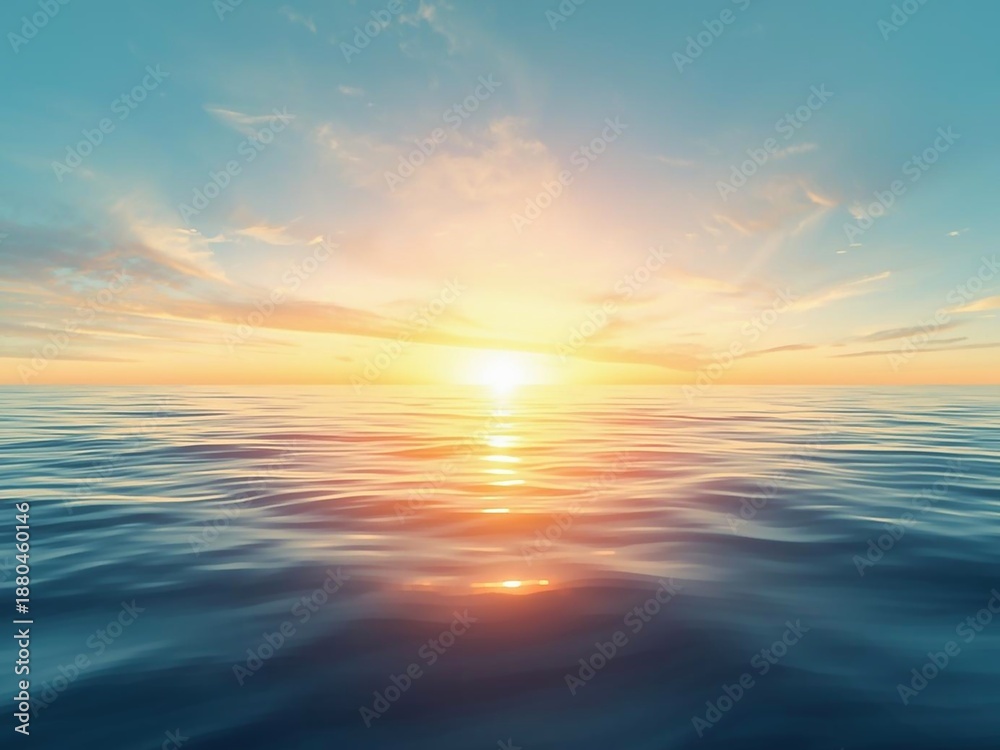 Obraz premium 新しい一日の始まり 海と朝日