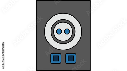 Graphic icon depicting a universal charging port, essential for modern device power delivery and efficient energy connection