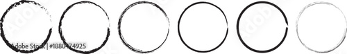 Minimal Abstract  Ink Brush Circle Collection. Collection of hand drawn black ink brush circles, inspired by , minimal abstract textures for design and meditation.

