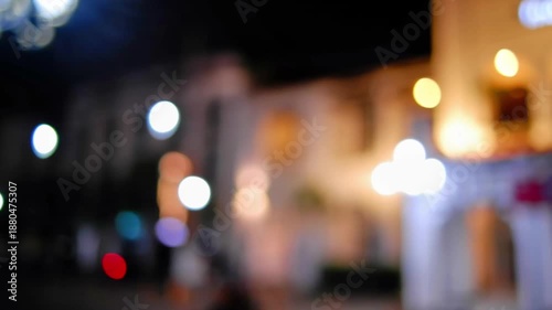 Bokeh of traffic lights, vehicles in the city at night, beautiful and aesthetic