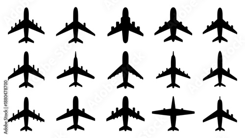 airplane icon set vector file free download  