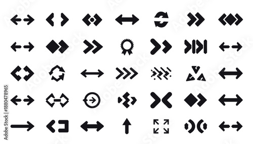 Direction arrow icons vector bundle set free download 