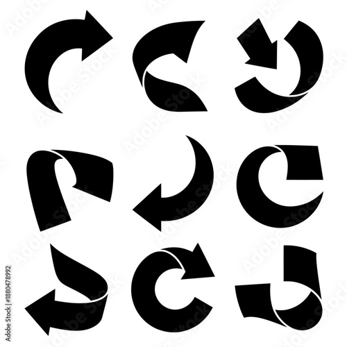 Hand drawn direction arrow icons vector dodle bundle set