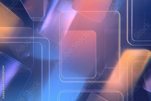 Abstract Gradient Background with Rounded Square Elements