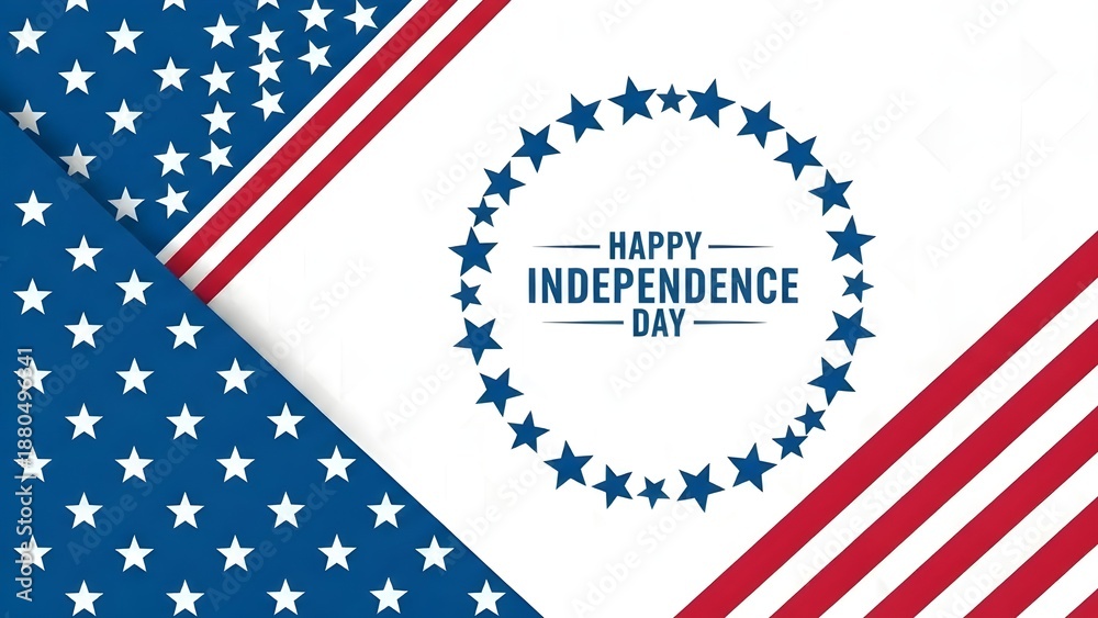 Obraz premium Happy independence day celebration with patriotic american flag design