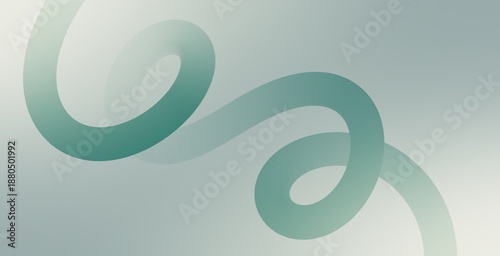 Cool tone green and gray 3D liquid gradient futuristic dynamic muted abstract background wave swirl, looping path