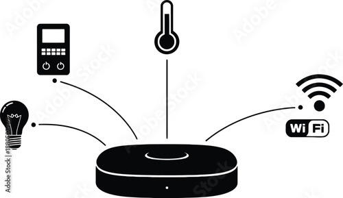 Smart home automation hub with wifi connectivity and remote control