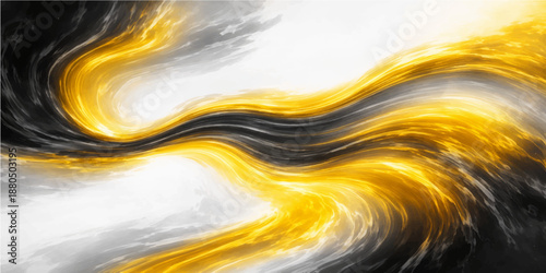 Abstract golden vector background featuring flowing yellow waves and a liquid motion design with a soft orange texture and light art curves for a professional wallpaper backdrop