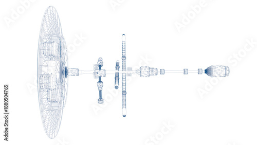 3D Sketch of a scientific spacecraft