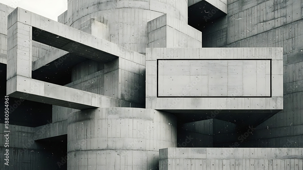 custom made wallpaper toronto digitalConcrete structure blank billboard modern architecture.