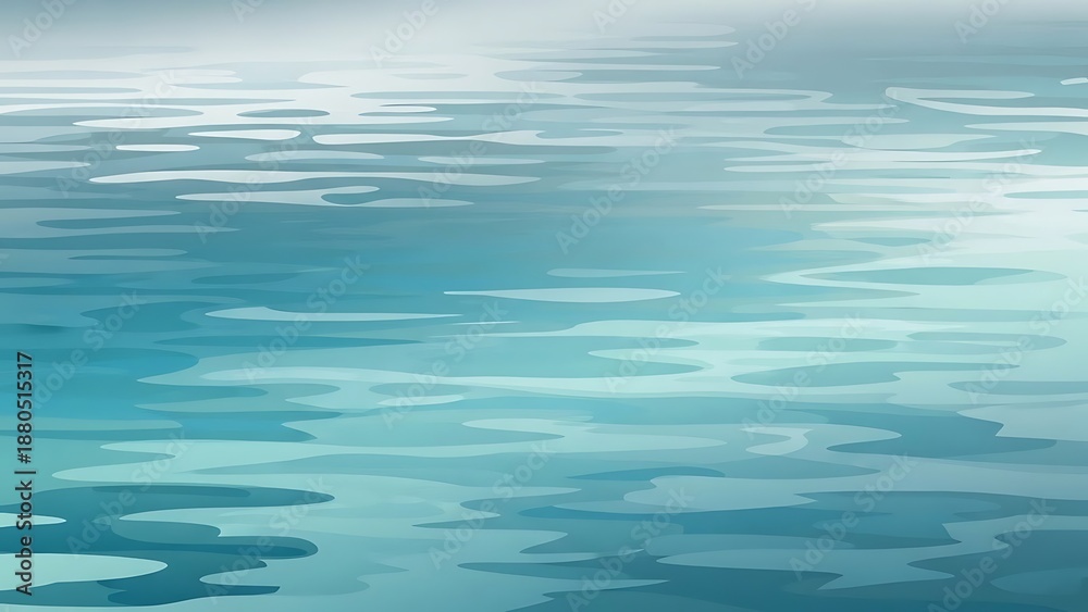 Fototapeta premium Abstract illustration of rippling water surface tranquil scene