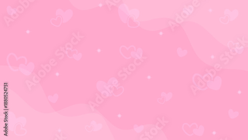 Soft Pink Background Decorated With Love Heart Designs And Glitter Ornaments