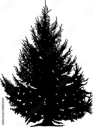 Christmas tree silhouette generating holiday winter spirit