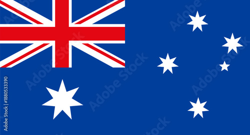 Australia national flag featuring Union Jack and Southern Cross