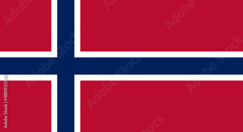 Norway national flag representing the Scandinavian country symbol