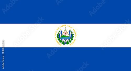 El Salvador national flag representing central American country