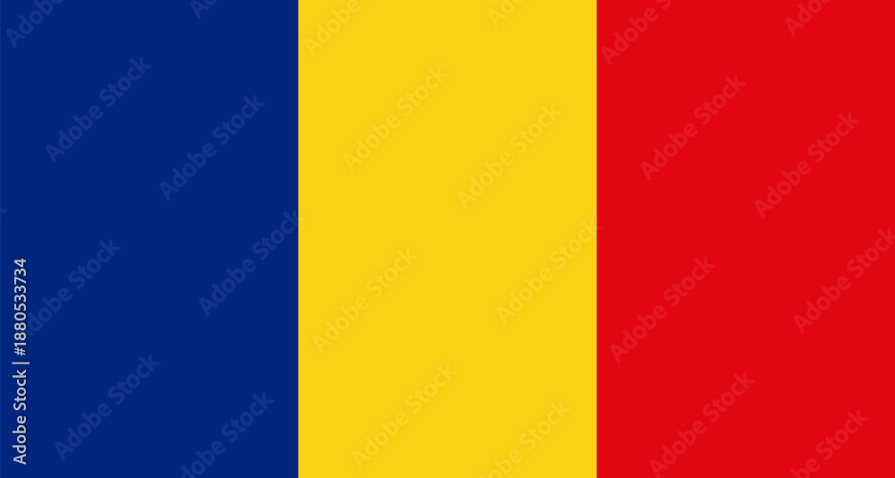 Fototapeta premium Romania national country flag waving in the wind