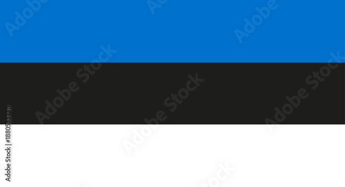 Estonia national flag horizontal stripes blue black white