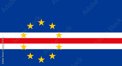 Cape Verde national flag representing island nation patriotism