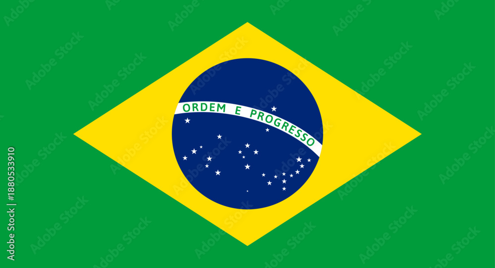 Fototapeta premium Brazil national flag displaying national identity and patriotism