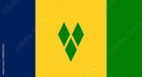 Flag of Saint Vincent and the Grenadines representing independence