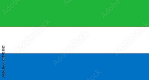 Sierra Leone flag showing national colors and identity