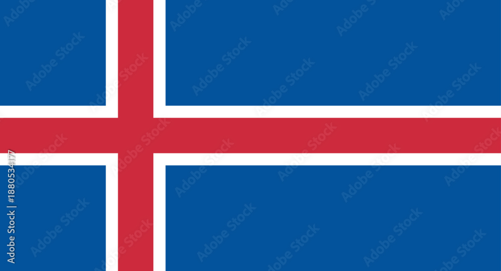 Obraz premium Iceland national flag flying showing patriotism