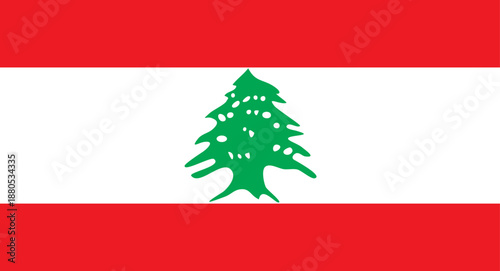 Lebanon national flag waving symbolizing country and identity