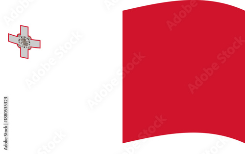 Malta national flag waving symbolizing country identity