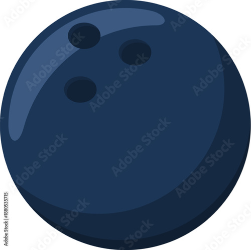 Dark blue bowling ball for sport game