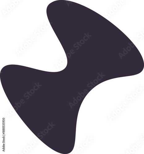 Abstract organic fluid shape indicating movement