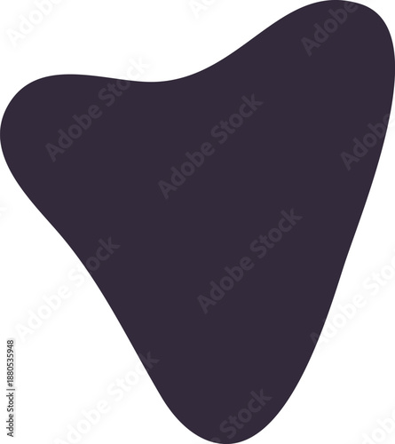 Abstract simple dark purple amoeba like shape