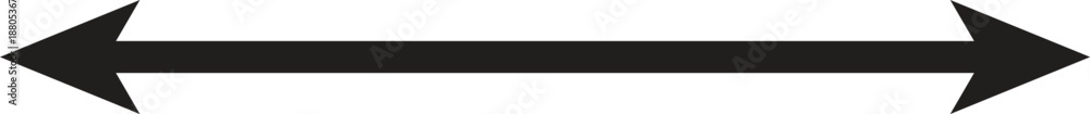 Obraz premium Double headed arrow horizontal direction symbol icon