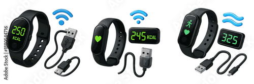 Fitness tracker collection for activity and heart rate