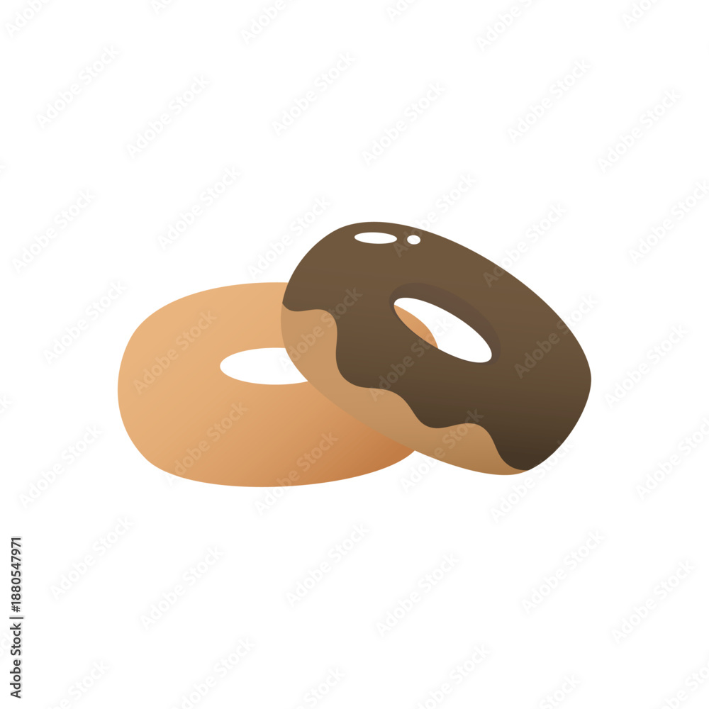 Obraz premium ドーナツとチョコドーナツ