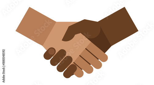 Diverse Hands Shaking in Agreement vector