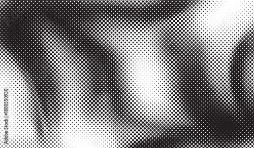 Radial wave Grunge halfton pattern dot background pixel bitmap gradient texture