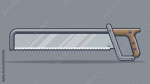Bone Saw Illustration on Grey Background