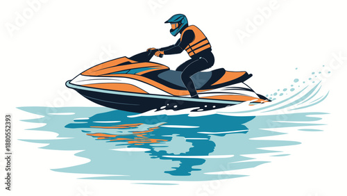 Jet Ski Rider on Water