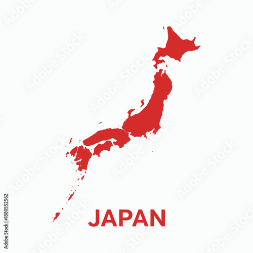 Japan Region Map Vector Design