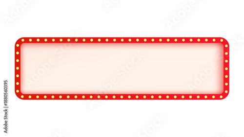 Εκτύπωση καμβά Red retro billboard lightbox or blank shining signboard
