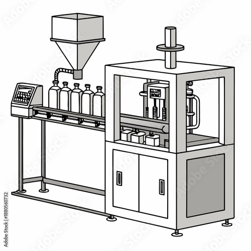 Automated liquid food filling technology machine for efficient and hygienic production of beverages and sauces.