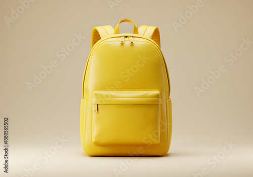 Yellow backpack product photography